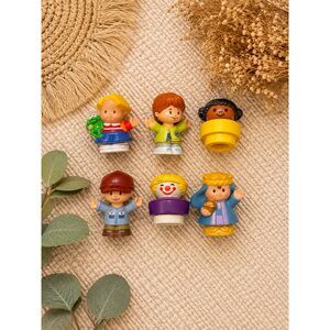 Fisher-Price Little People Figure Lot of 6 Mixed Characters Boy Girl Clown